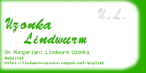 uzonka lindwurm business card